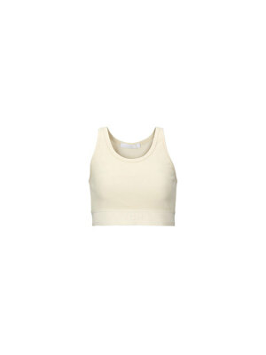 YCH-LOGO CROPPED TOP (CREAM)