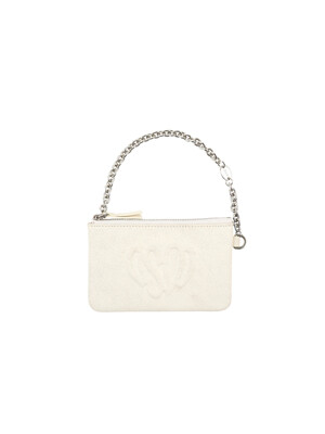 HEART POUCH [VINTAGE WHITE]
