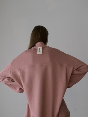 Back Label Sweat Cotton Tshirts (Pink)