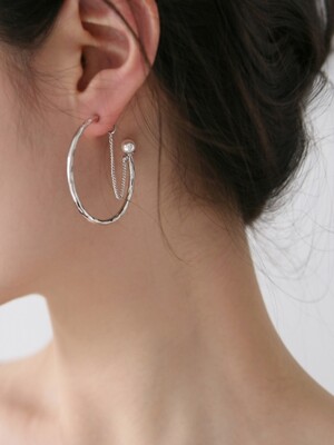 swing preal ring earrings (2colors)