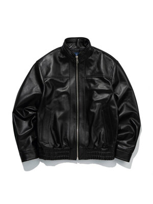 UNISEX LAMBSKIN CHINA COLLAR SPORTS JACKET (BLACK)