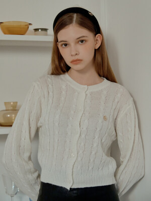 ANC GOLD CABLE CARDIGAN_IVORY