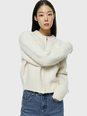bookle zip-up knit_ivory