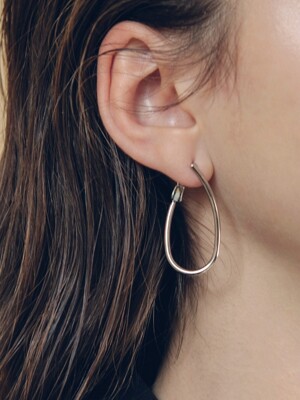 bend ring earrings (2colors)