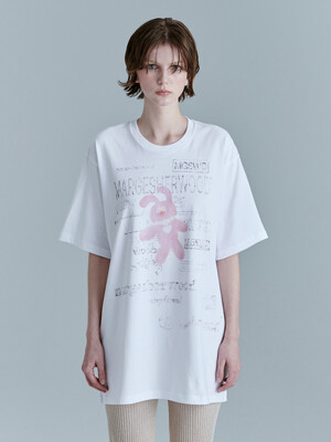 LOOSE-FIT WOOD T-SHIRT_white