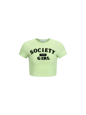 SOCIETY GIRL-EMBROIDERE CROPPED TOP_MINT