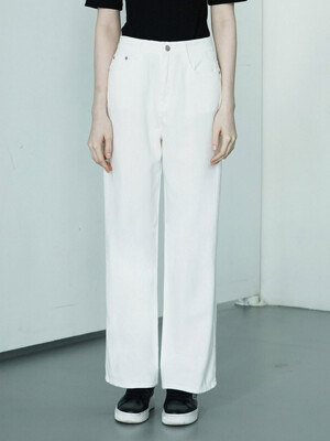 W1041 SUMMER WIDE COTTON PANTS_IVORY
