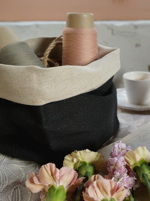 주트 미니바스켓 : jute mini  basket - black