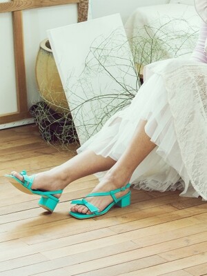 dark mint sentier ribbon sandles