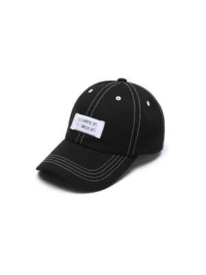 STITCH LABEL BALLCAP BLACK