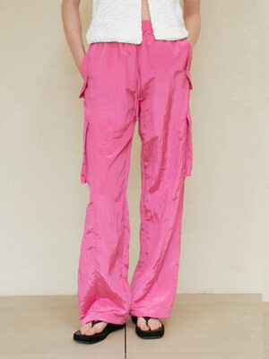 cargo string banding pants (pink)