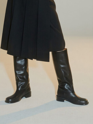 Cowhide Long Boots  Black (KE38K2M015)
