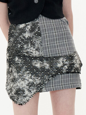 Frill Skirt [Tie-dye Check]