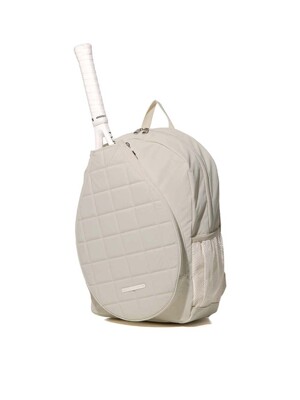 LOVEFORTY QUILTING RACKET BACKPACK BEIGE GRAY