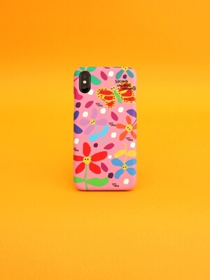 SUN CASE GRAPHIC FLOWER PINK