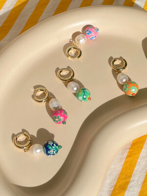 summer ball earrings (5colors)