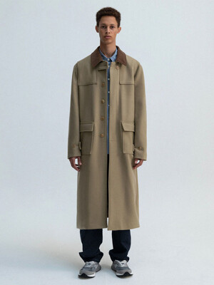 cashmere flap single coat (beige)