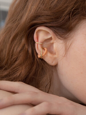 [2set] Knitted cross gold earcuff (4colors)