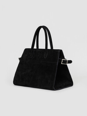 Calf Suede Classic Tough Work Bag (Black)