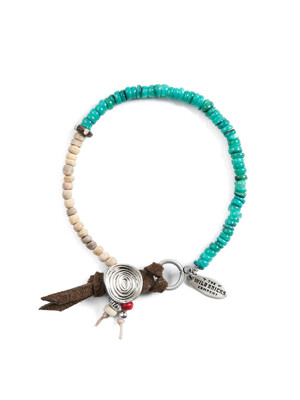 MB ETHNIC BRACELET (aqua&beige)