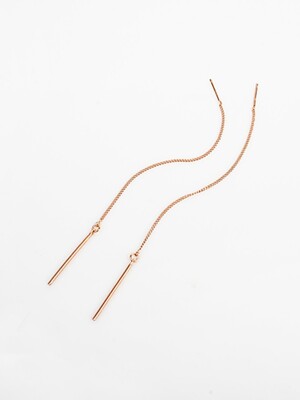 SIMPLE BAR CHAIN EARRING [DL15FWER03MTF]