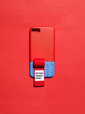 SUN CASE FINGER SWEATER RED BLUE