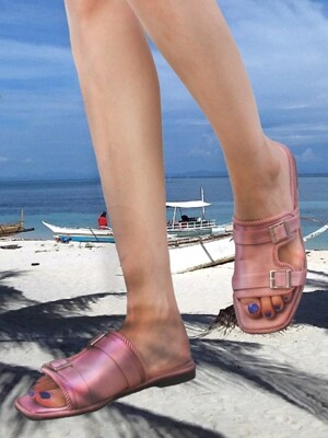 DARIA SATIN SLIDE - PINK