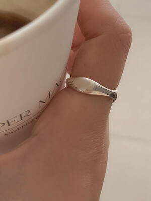 silver925 day wave ring (2color)