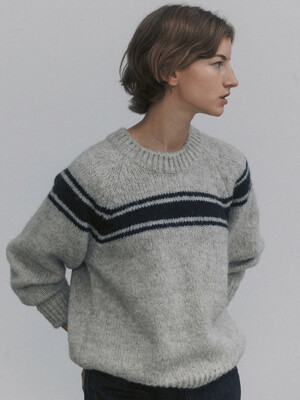 Anan round pullover (Gray)