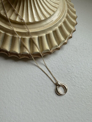 14k oval hinge necklace