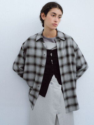 soft check shirts - japan fabric (oreo/black)
