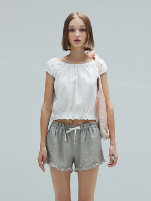 ALLE PUFF EYELET BLOUSE