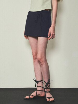 Solid Mini Skirts_CTS607(Navy)