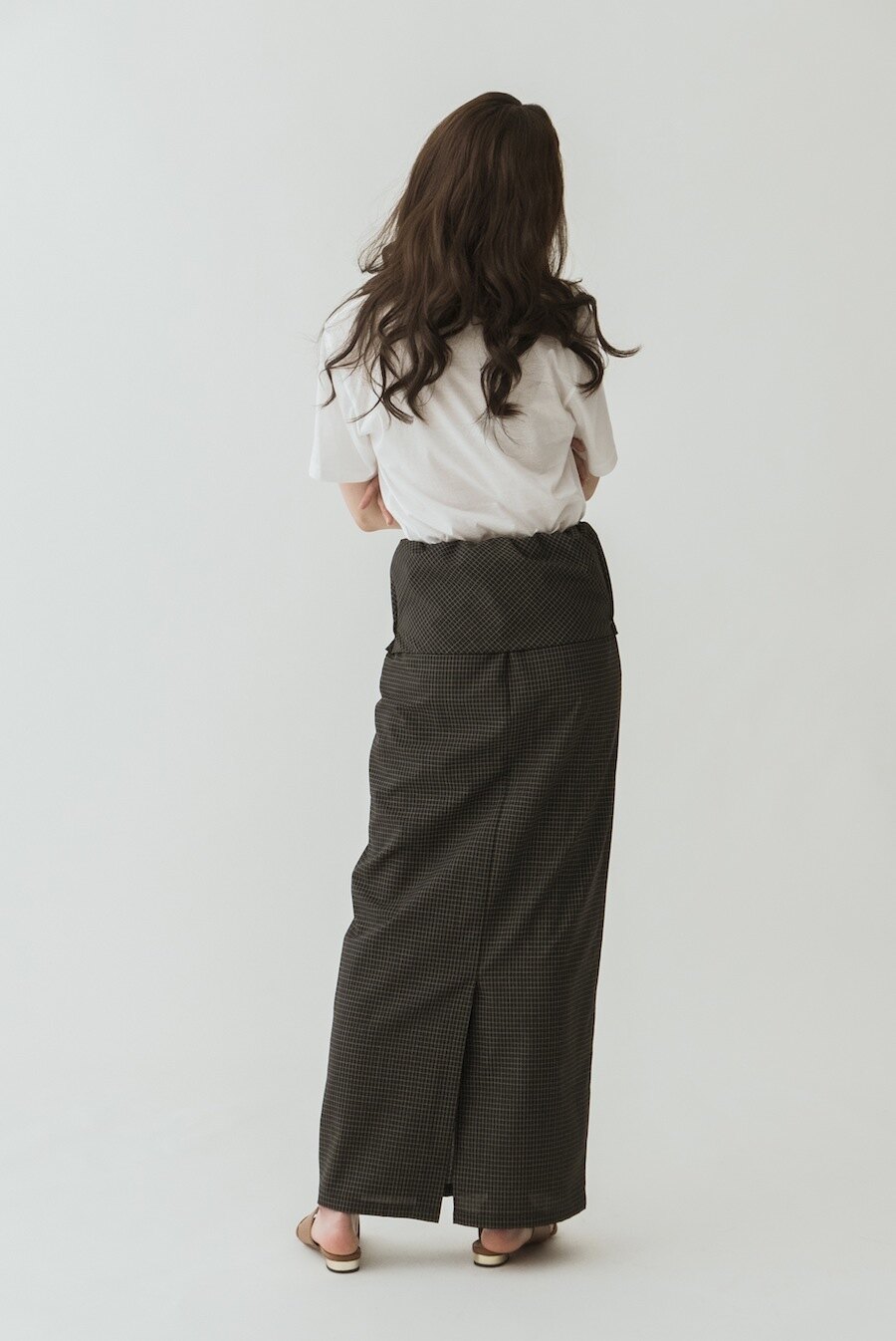 [MODERATE모더레이트]Grid Cabra Skirt [W CONCEPT]
