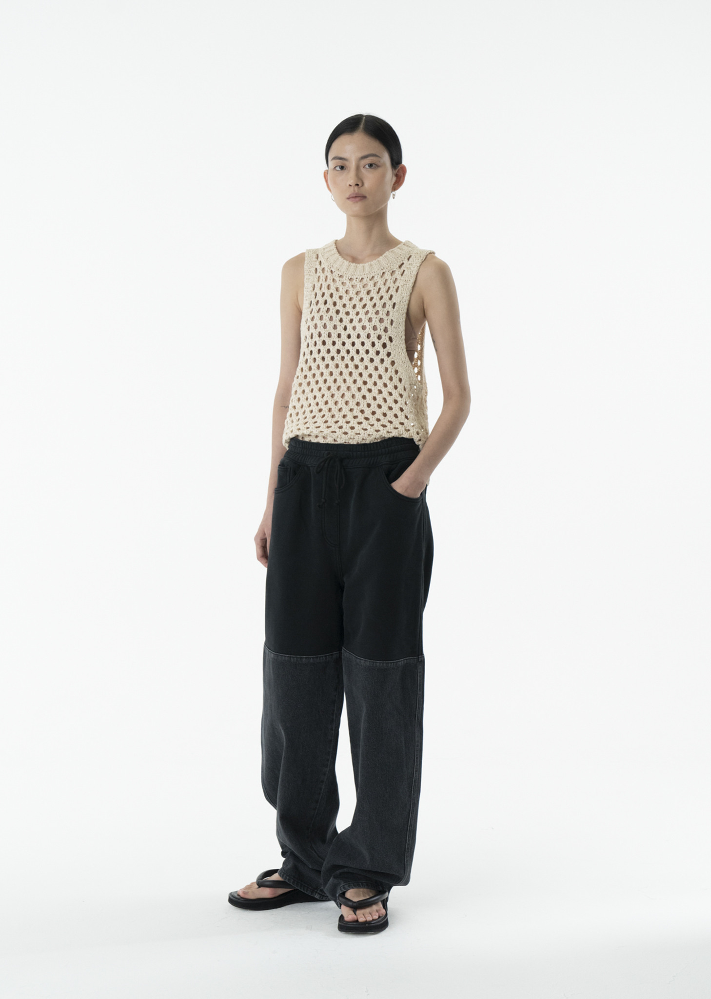 아모멘토]DRAWSTRING DENIM PANTS (3COLORS)