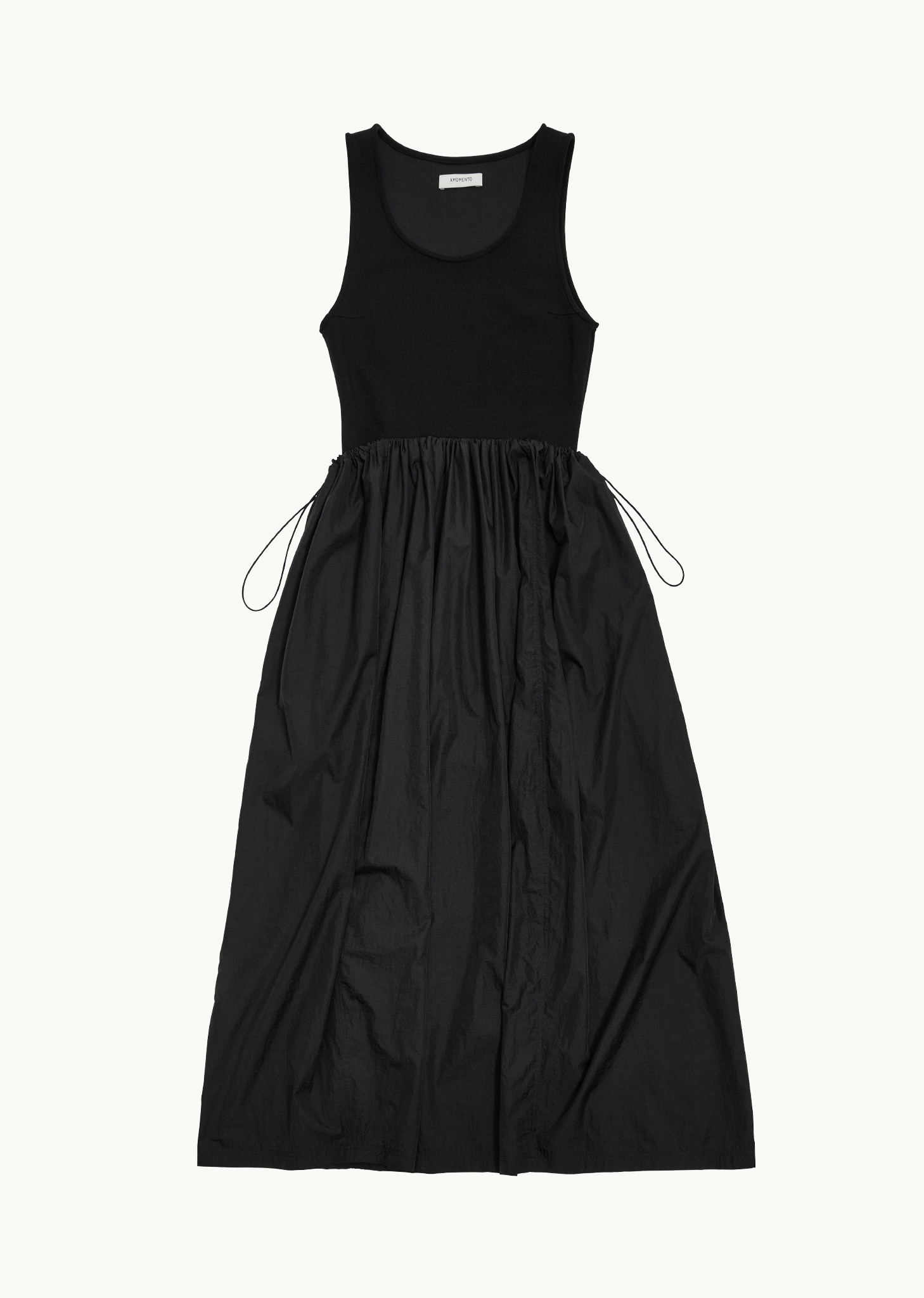 AMOMENTO SHEER JERSEY DRESS アモーメント Sheer Jersey Dress — Black – La Garçonne
