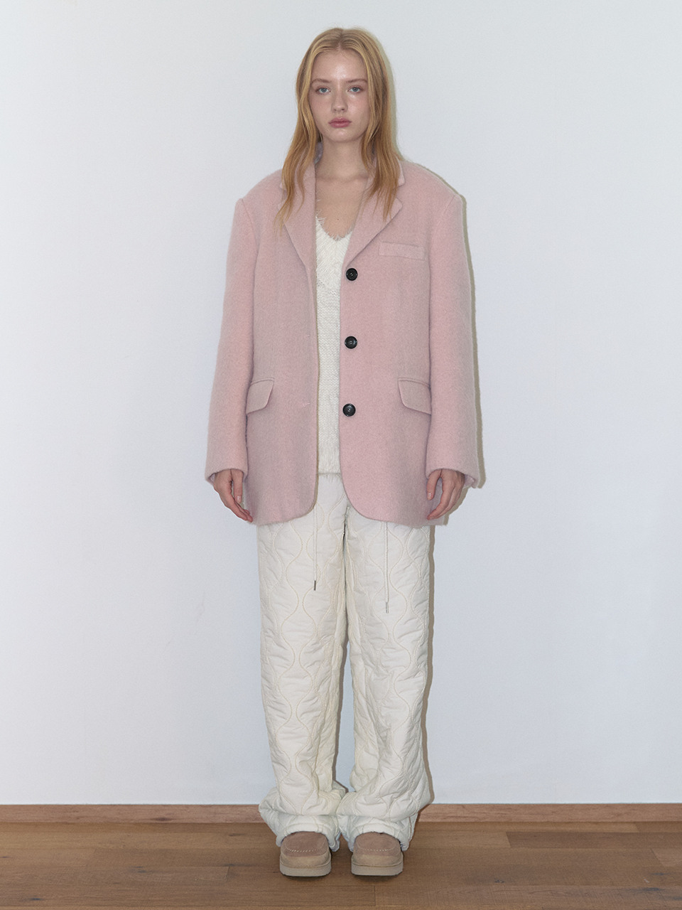 아수라]MOHAIR WOOL JACKET (PINK)