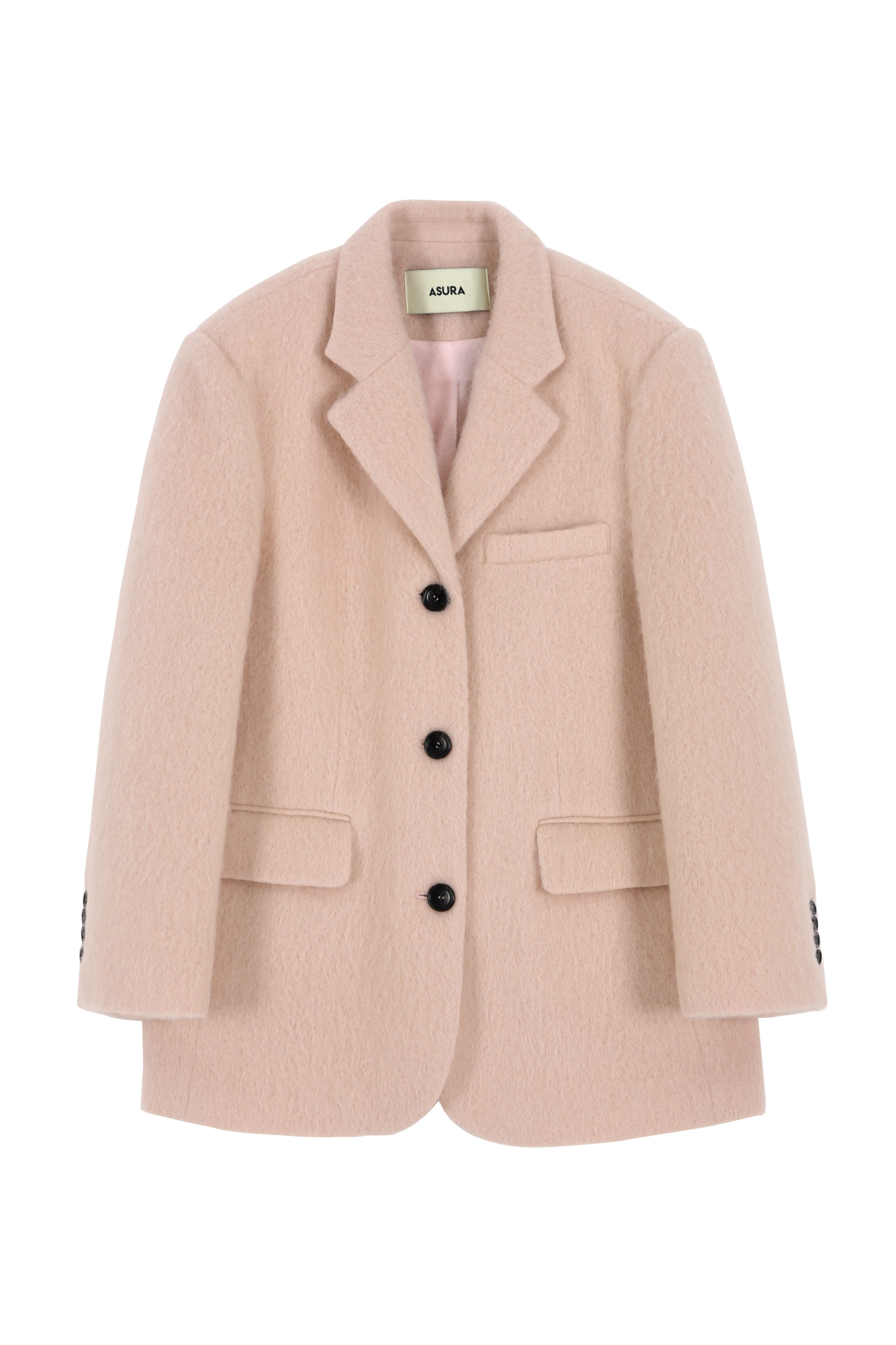 MUSINSA | ASURA Mohair wool jacket [LIGHT GRAY]