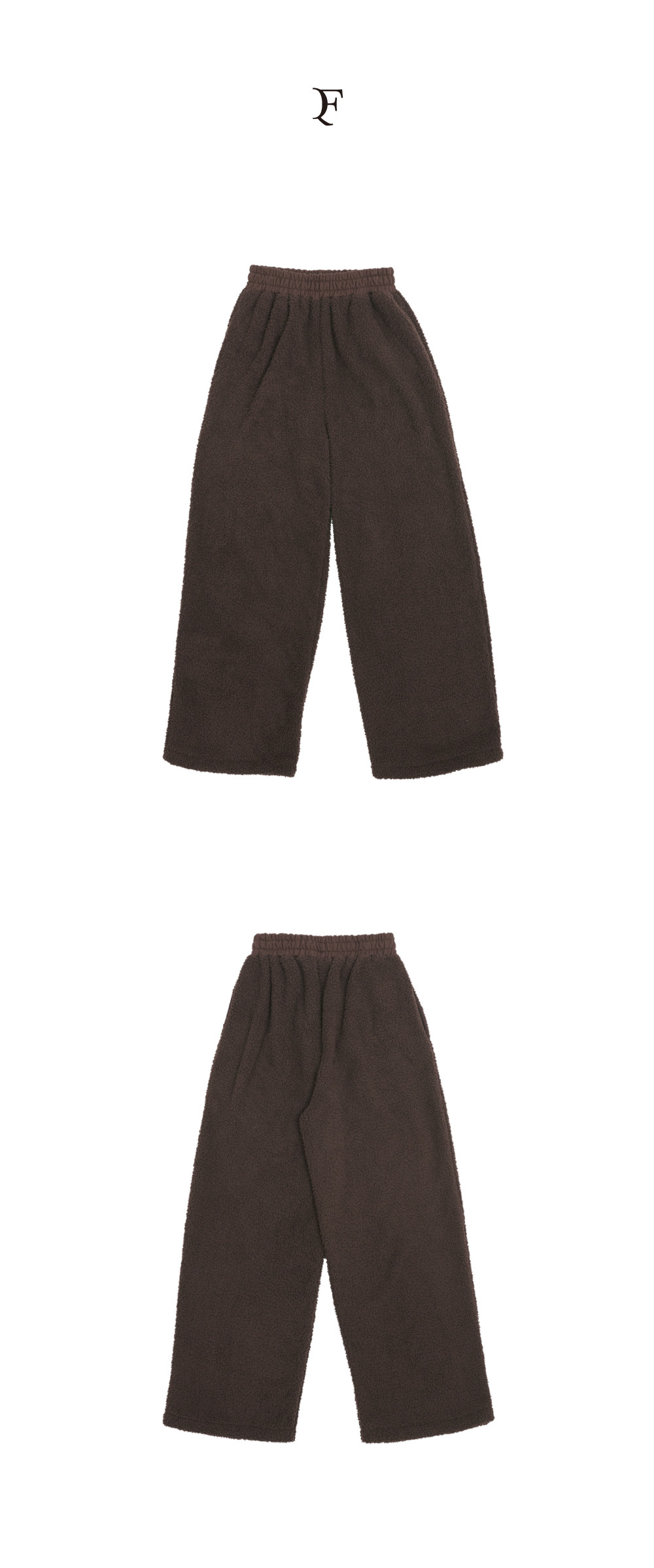 꽈페(QUAFE) COLORING FLEECE PANTS_BROWN