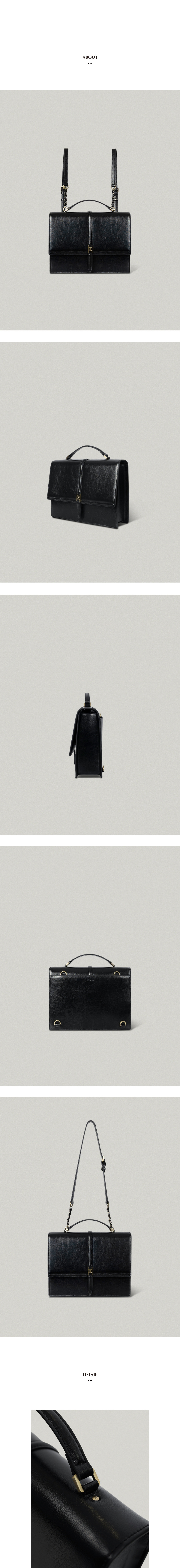 폴뉴아]CLASSIC LOGO HALLIE BACKPACK [BLACK - PLAIN]