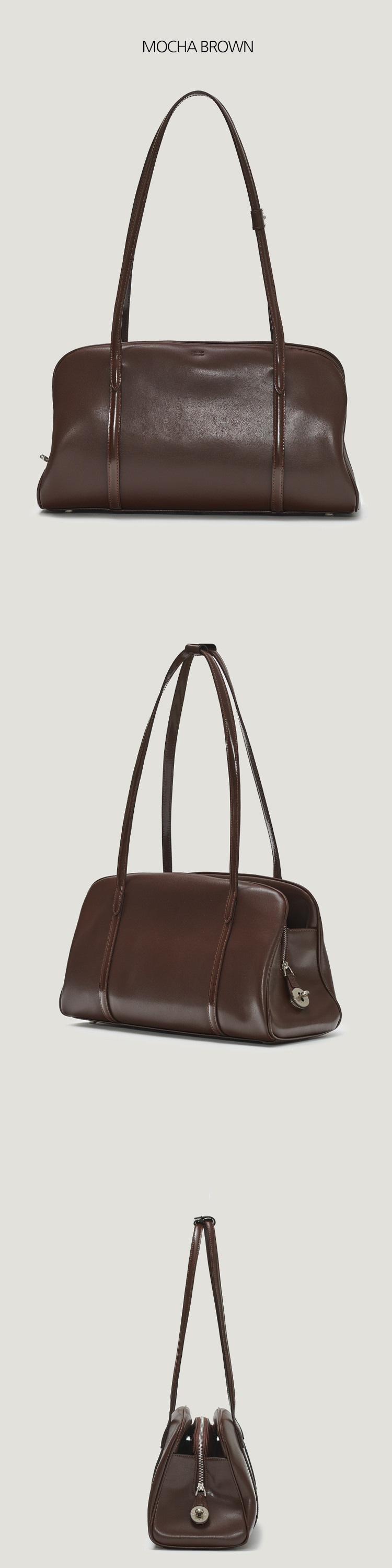 【Mondemonde】moment large shoulder bag-Brown 몽드몽드]moment large shoulder bag 2colors