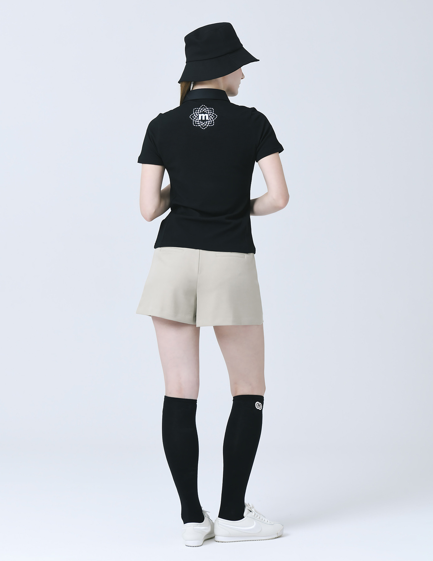 25SS 폴리 스판 쎄미 A-라인 속 바지 베이지 스커트 상세 이미지 7