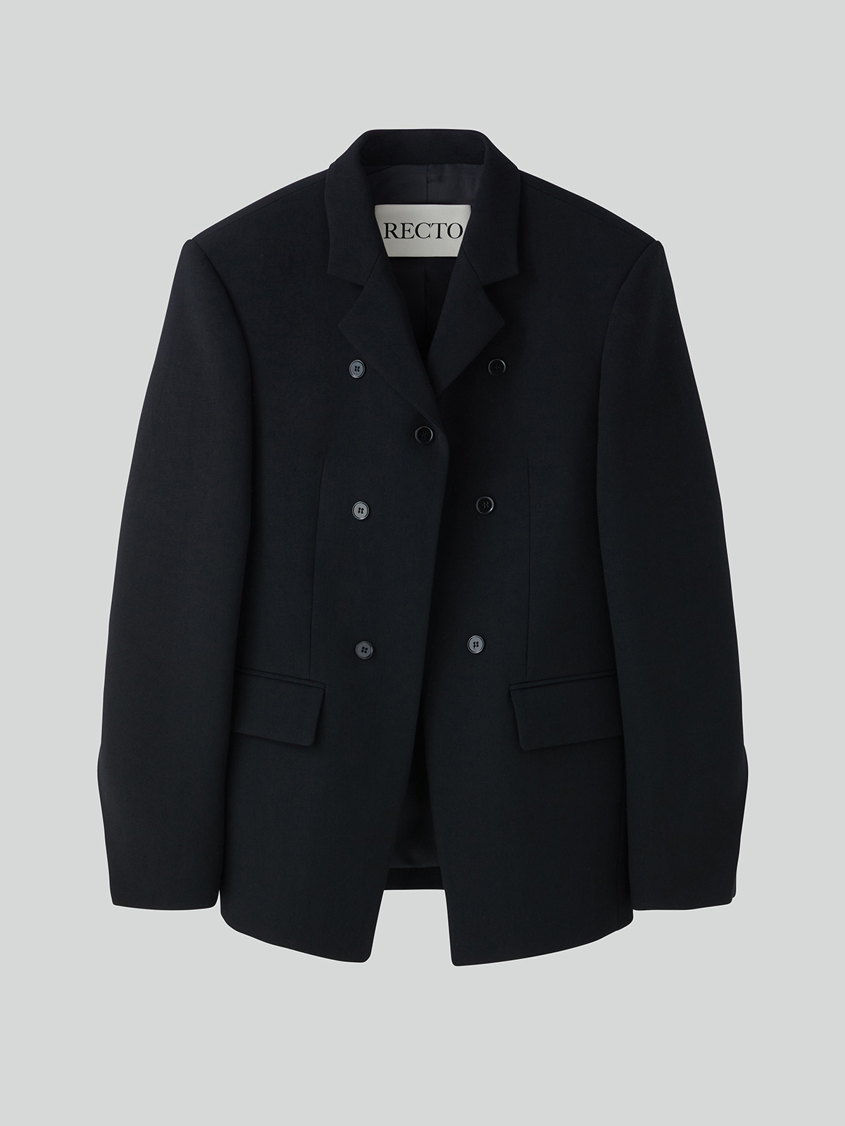 ★RECTO★TWIST TWILL WOOL TAILORED JACKET★6130★Black★韓国 렉토]TWIST TWILL WOOL TAILORED JACKET (BLACK)