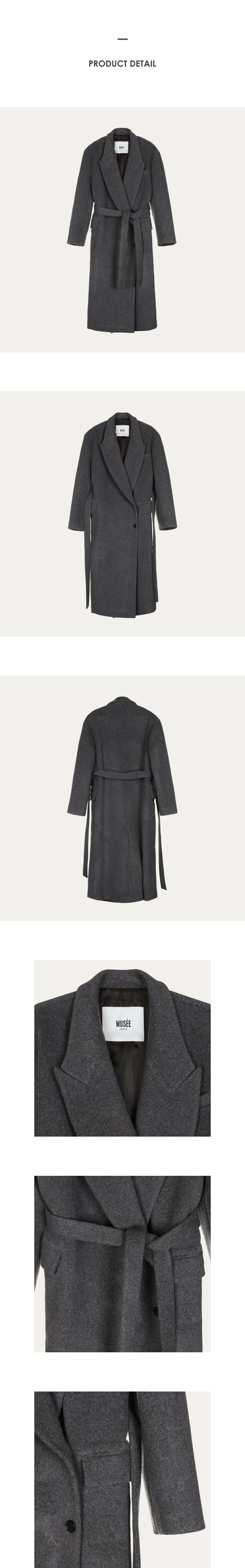コート |MUSEE| LONDON Cashmere Double Oversized Tailored Coat_Charc 뮤제MUSÉE