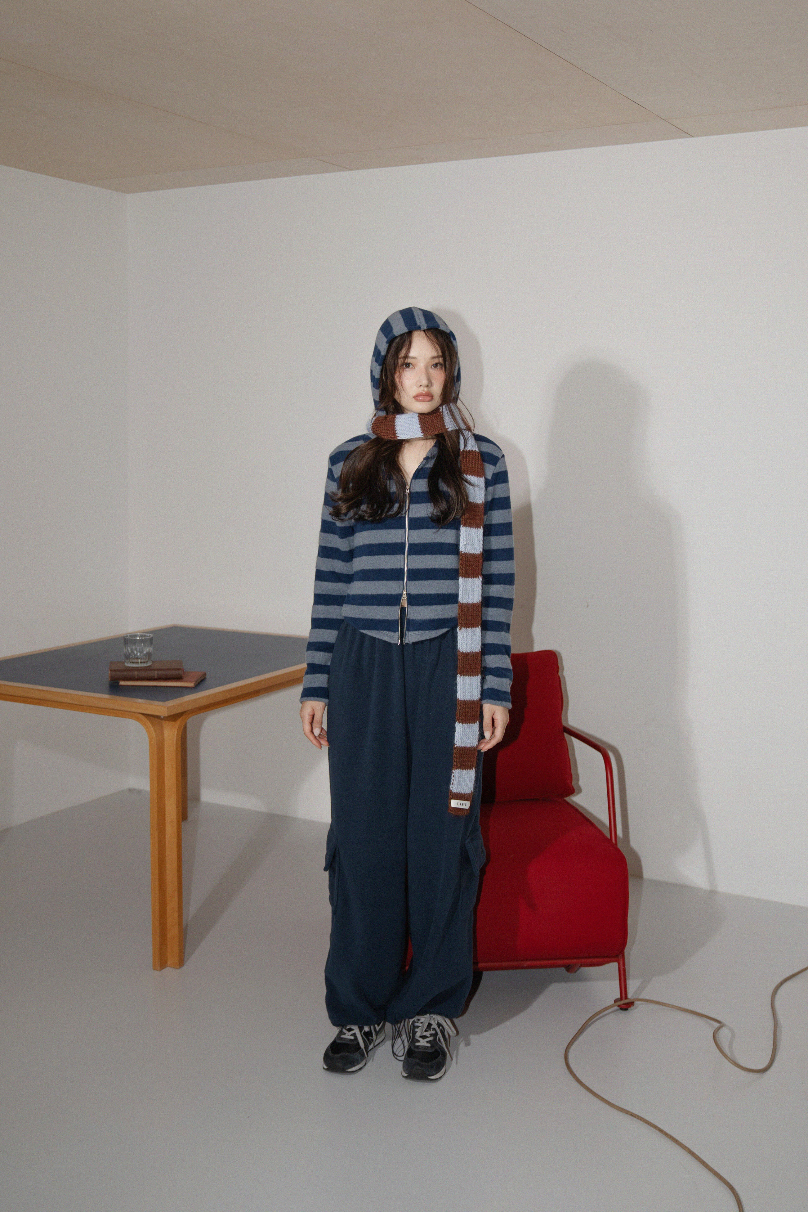 St hooded zip-up(Blue) 상세 이미지 2
