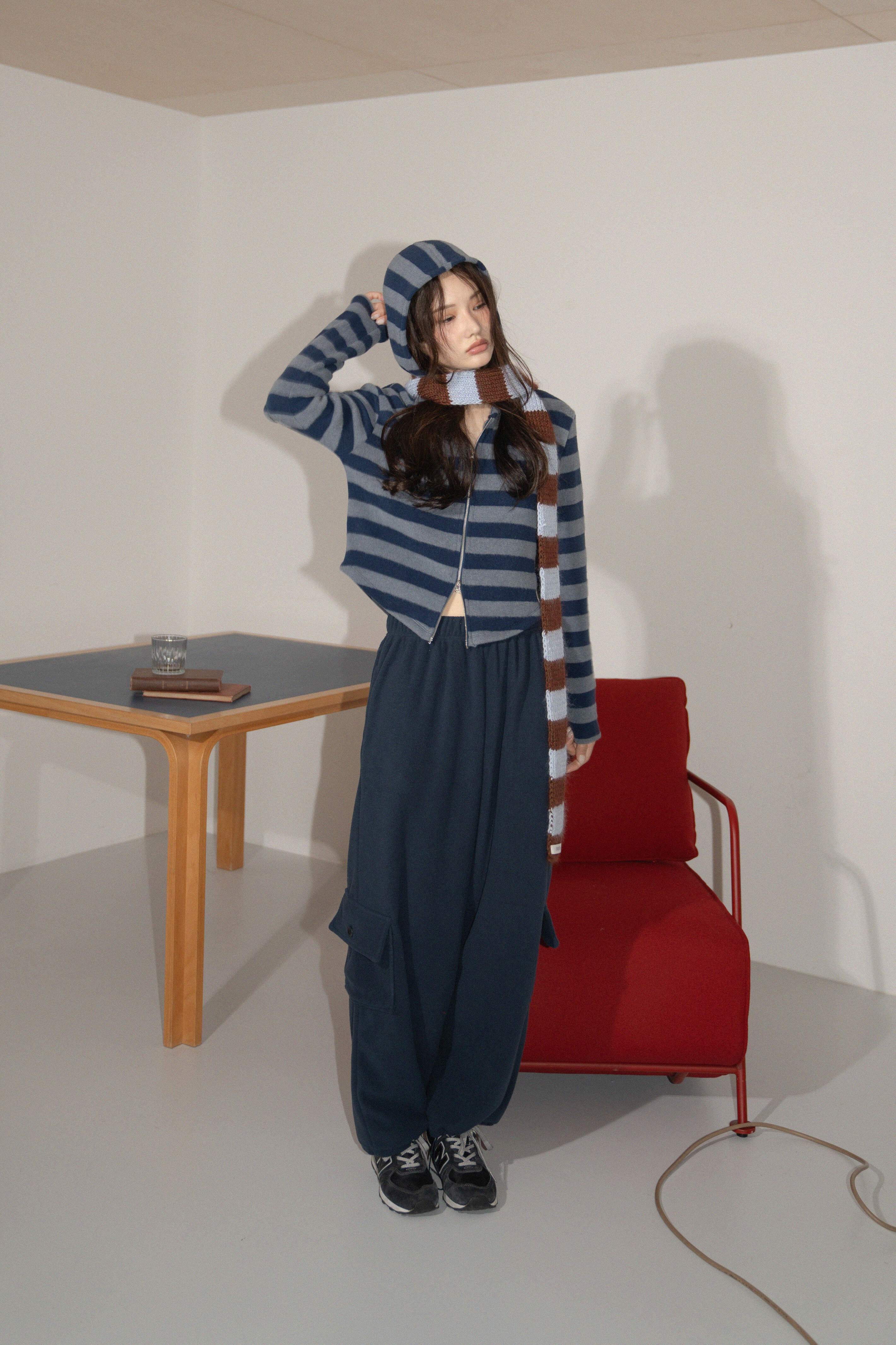 St hooded zip-up(Blue) 상세 이미지 3