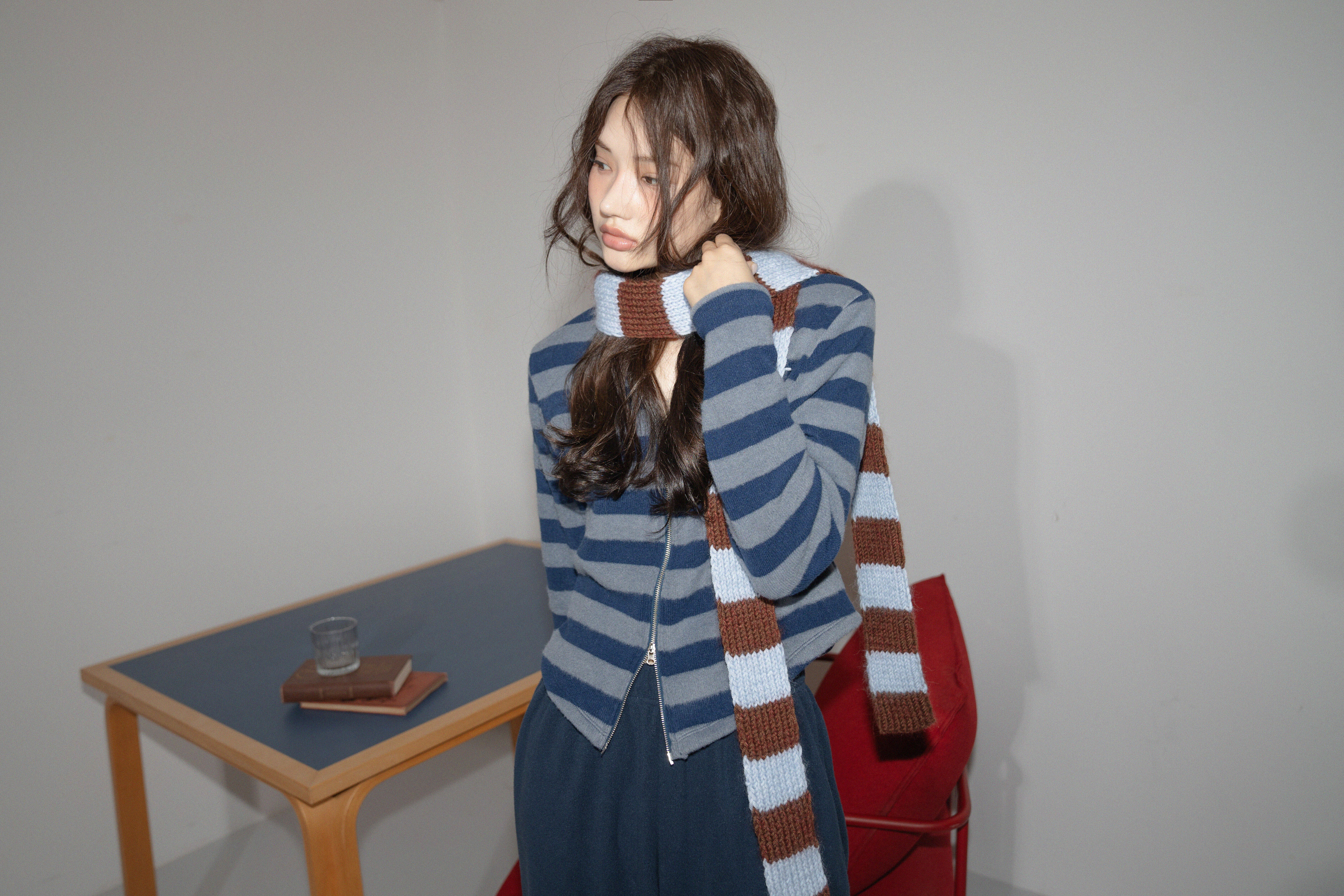St hooded zip-up(Blue) 상세 이미지 7