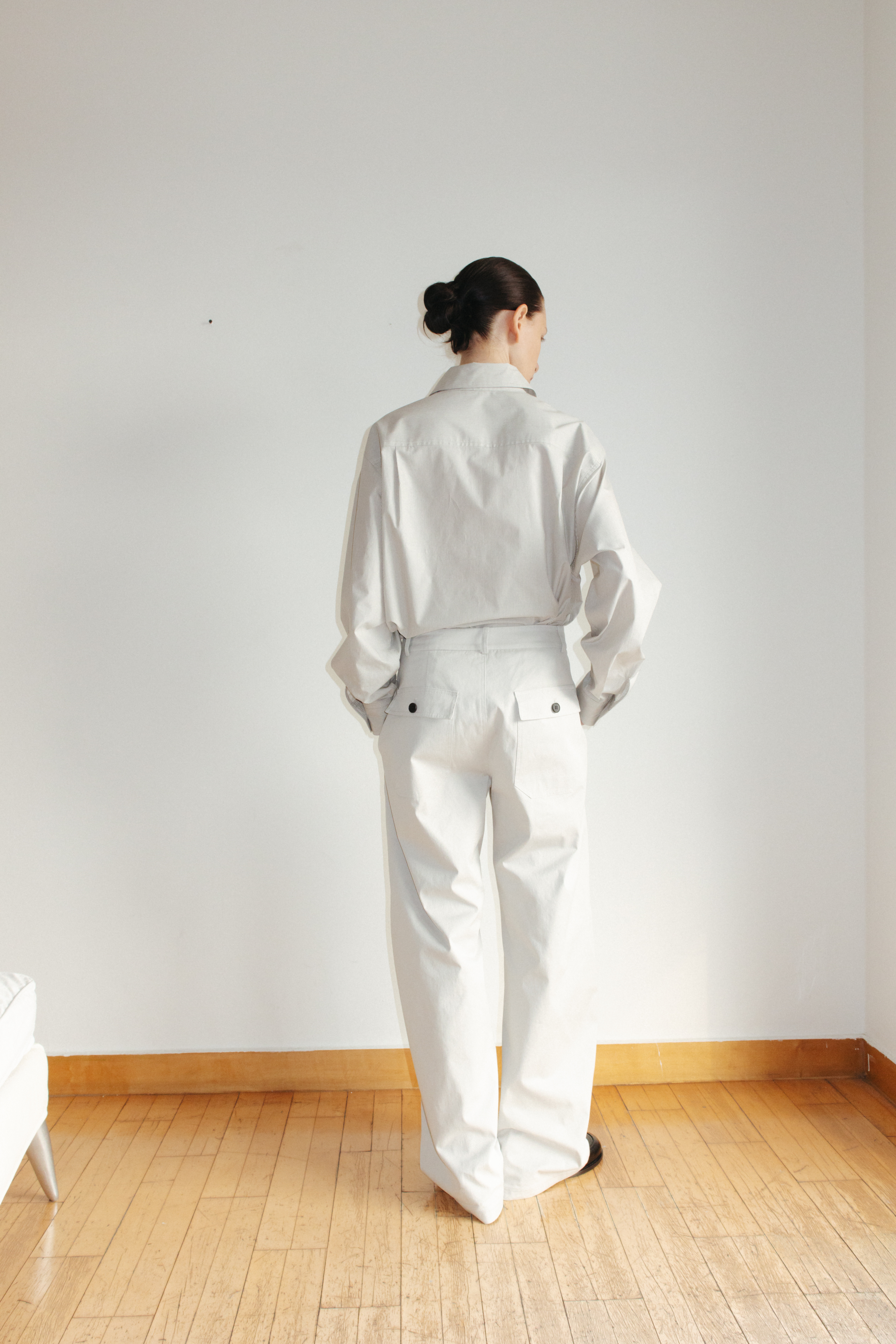 모노하][단독] Hard cotton curve pants (gray / khaki / black)