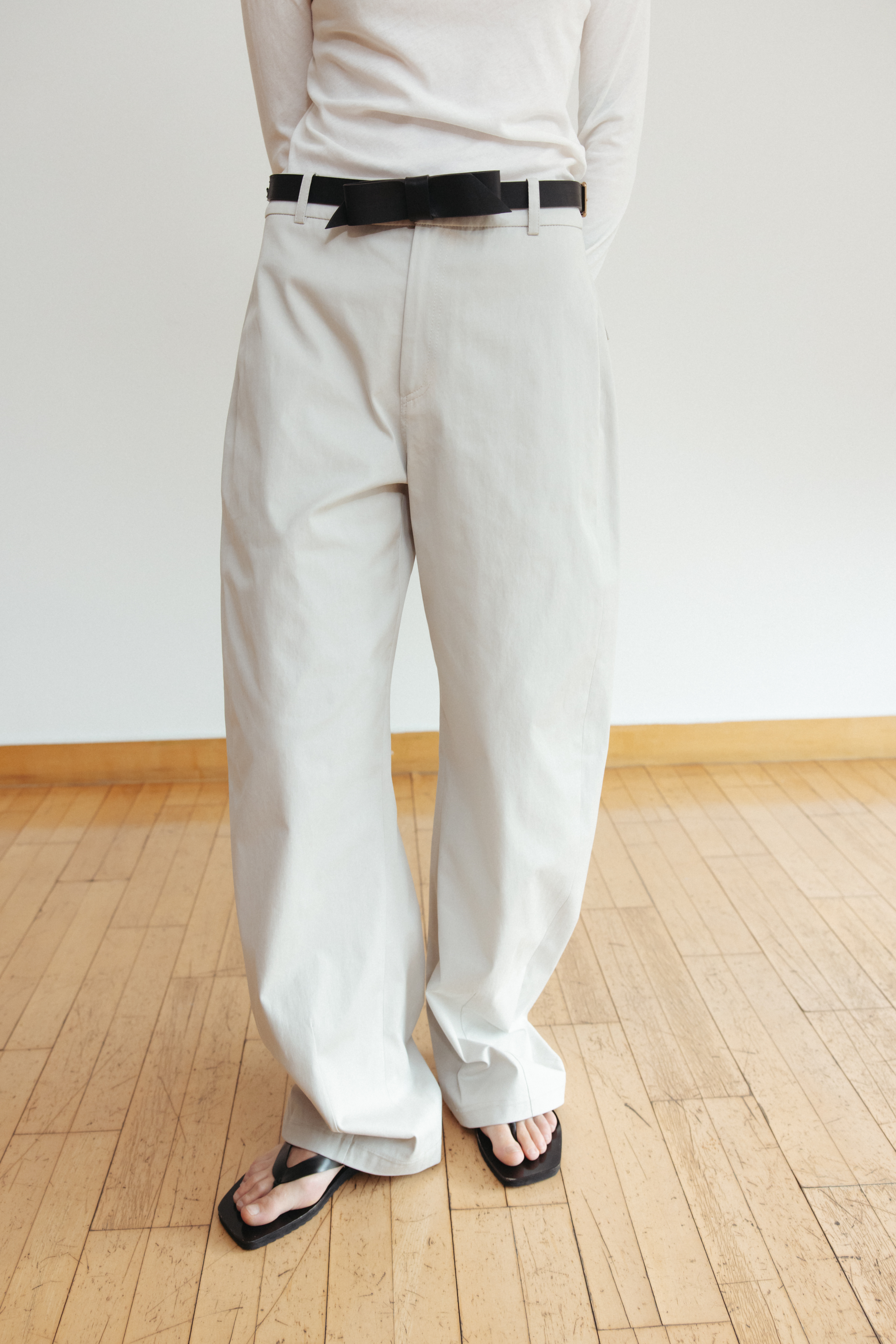 모노하][단독] Hard cotton curve pants (gray / khaki / black)