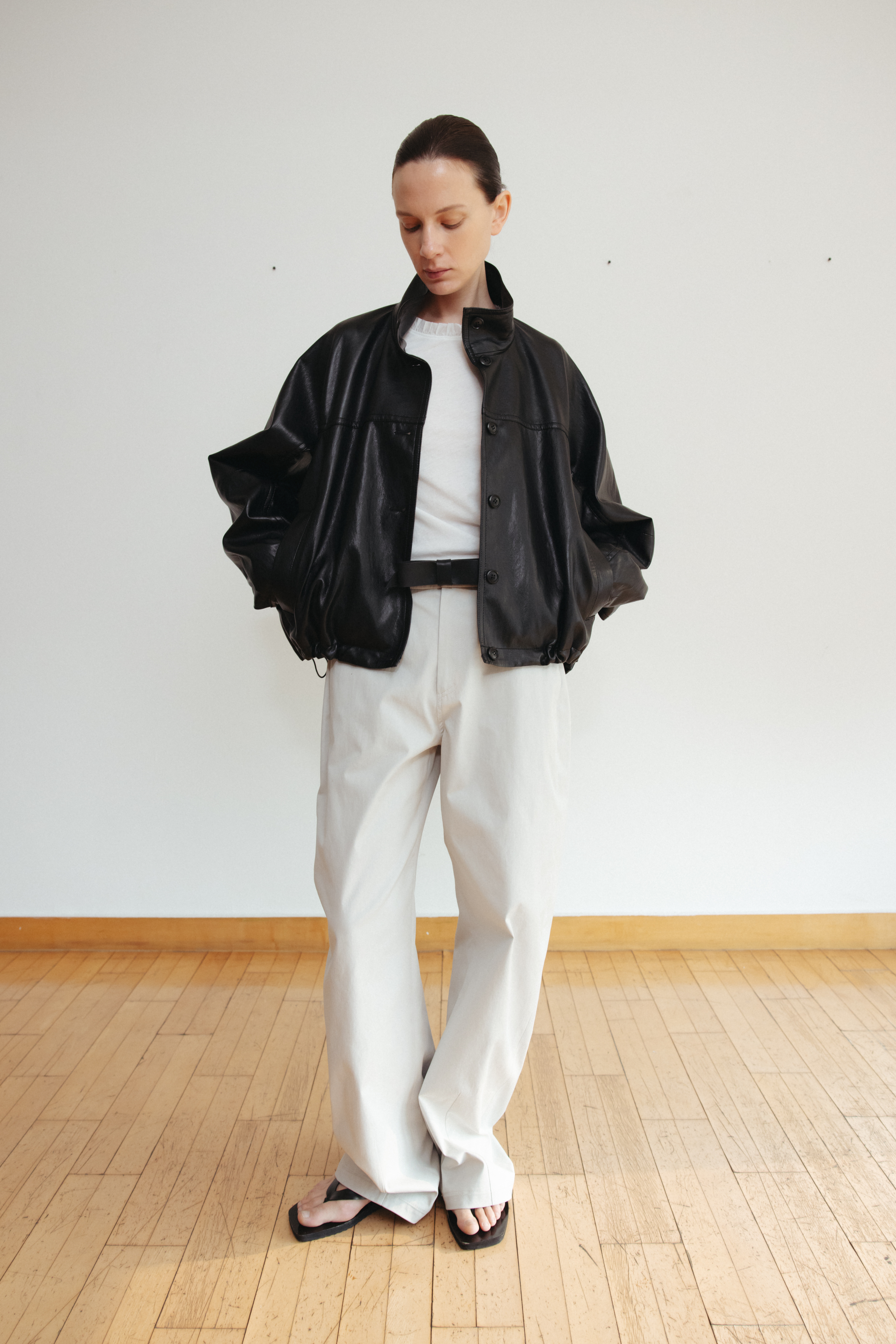 모노하][단독] Hard cotton curve pants (gray / khaki / black)